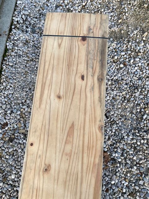 Sanded wood farm bench