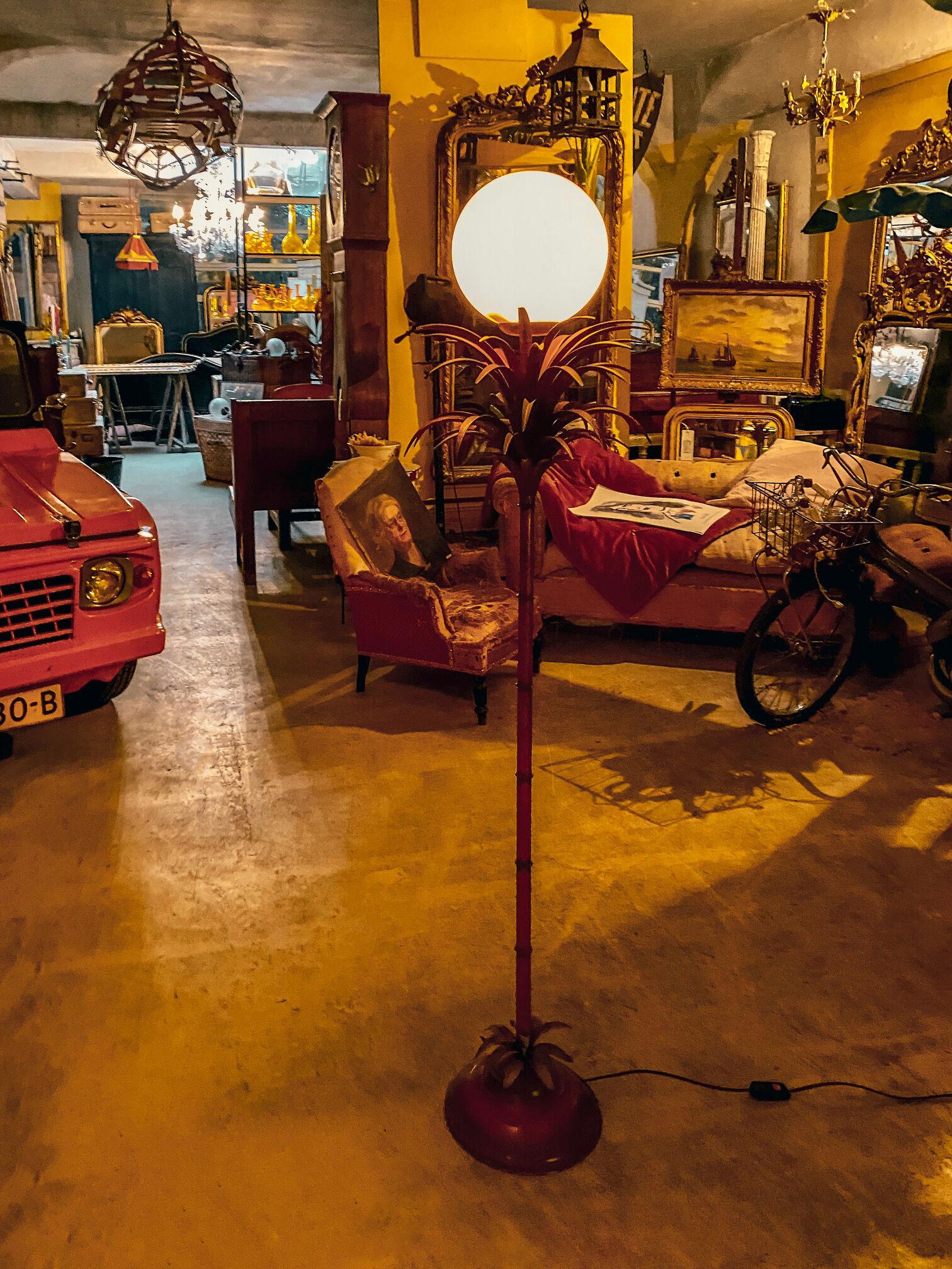 Vintage palm tree floor lamp