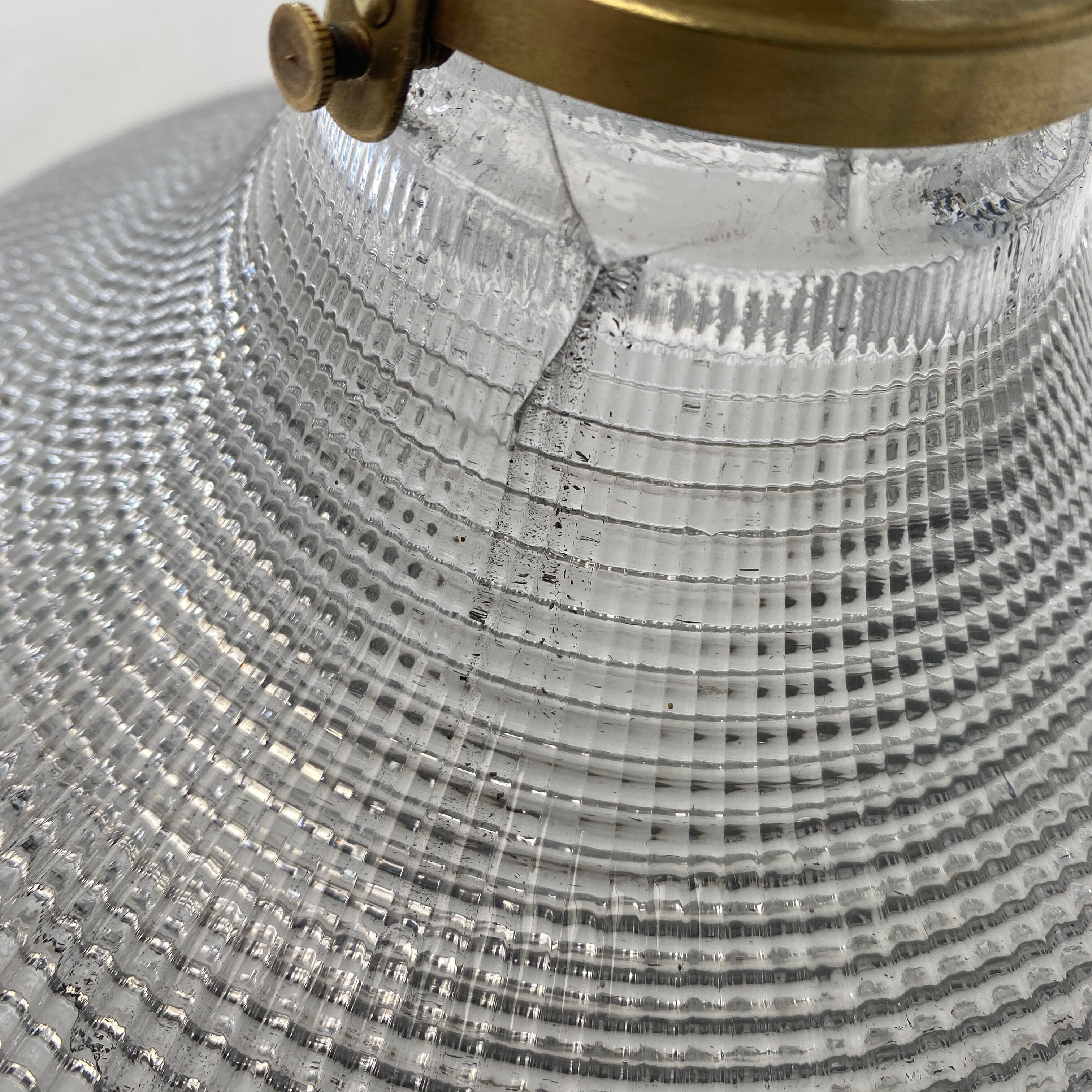 Vintage prismatic glass pendant lamp