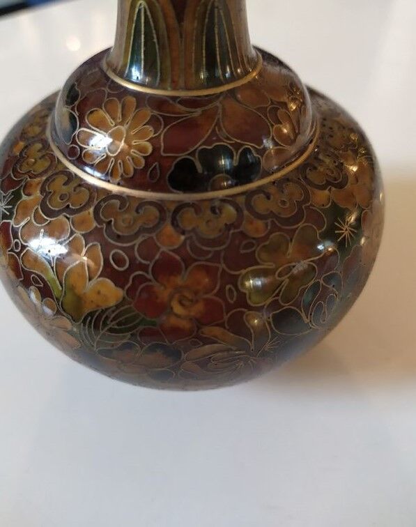 Pied de lampe en email cloisonné