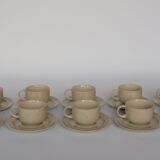 Coffee cup and vintage pyrity sandstone subcup