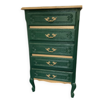 Refurbished wooden chest of drawers