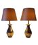 Ensemble de 2 lampes en laiton de style français Amery Le Dauphin, style Hollywood Regency