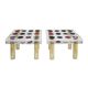 Superego Contemporary Modern Italian Plexiglass and Brass Side Table
