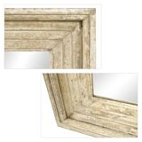 Mirror in patinated solid wood (106 x 75 x 7cm)