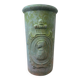 Vintage stone pot / vase with medallion