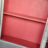 Small gray cabinet 1 body / red interior