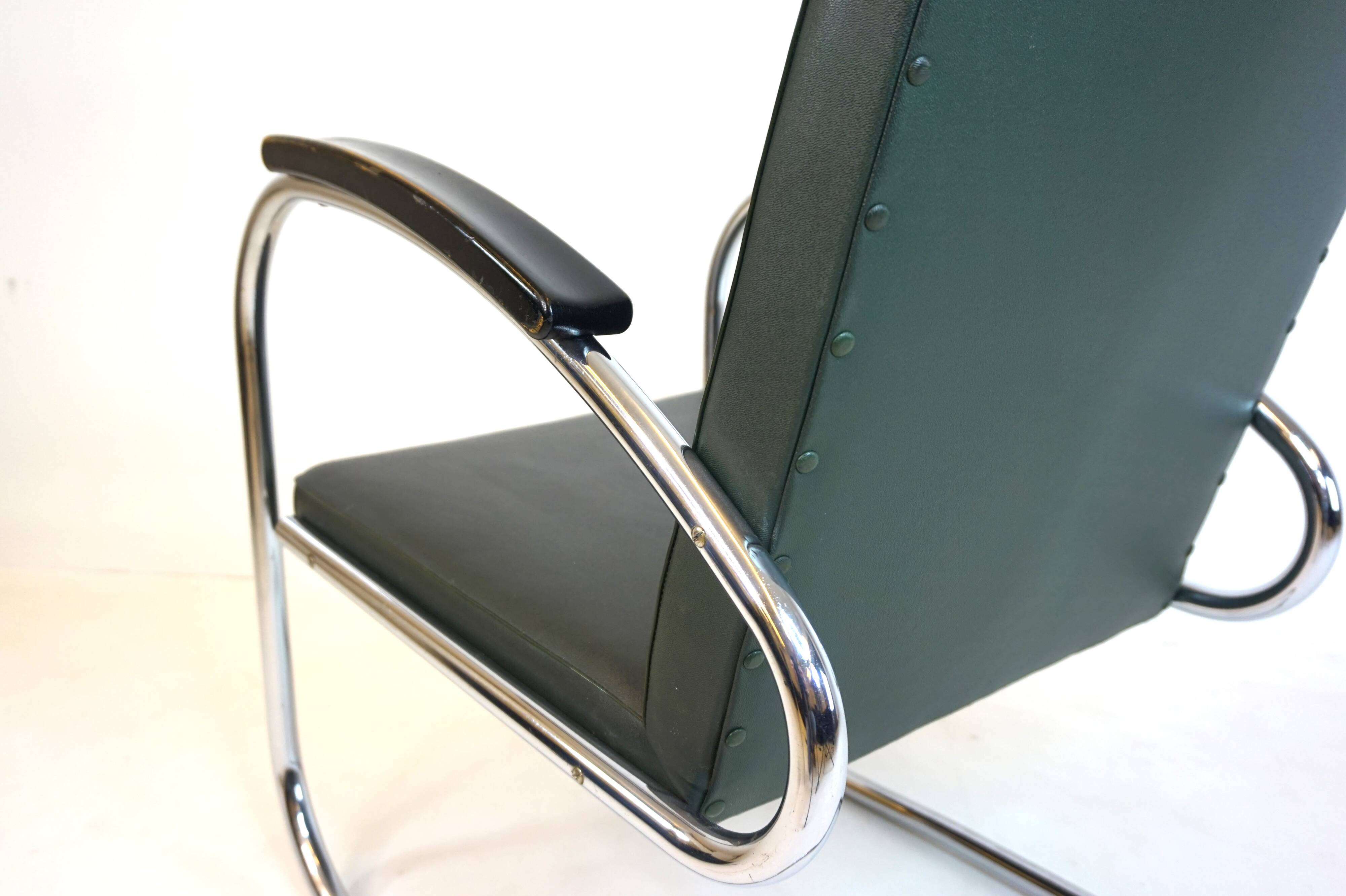 Fauteuil en acier tubulaire Mauser RS 7