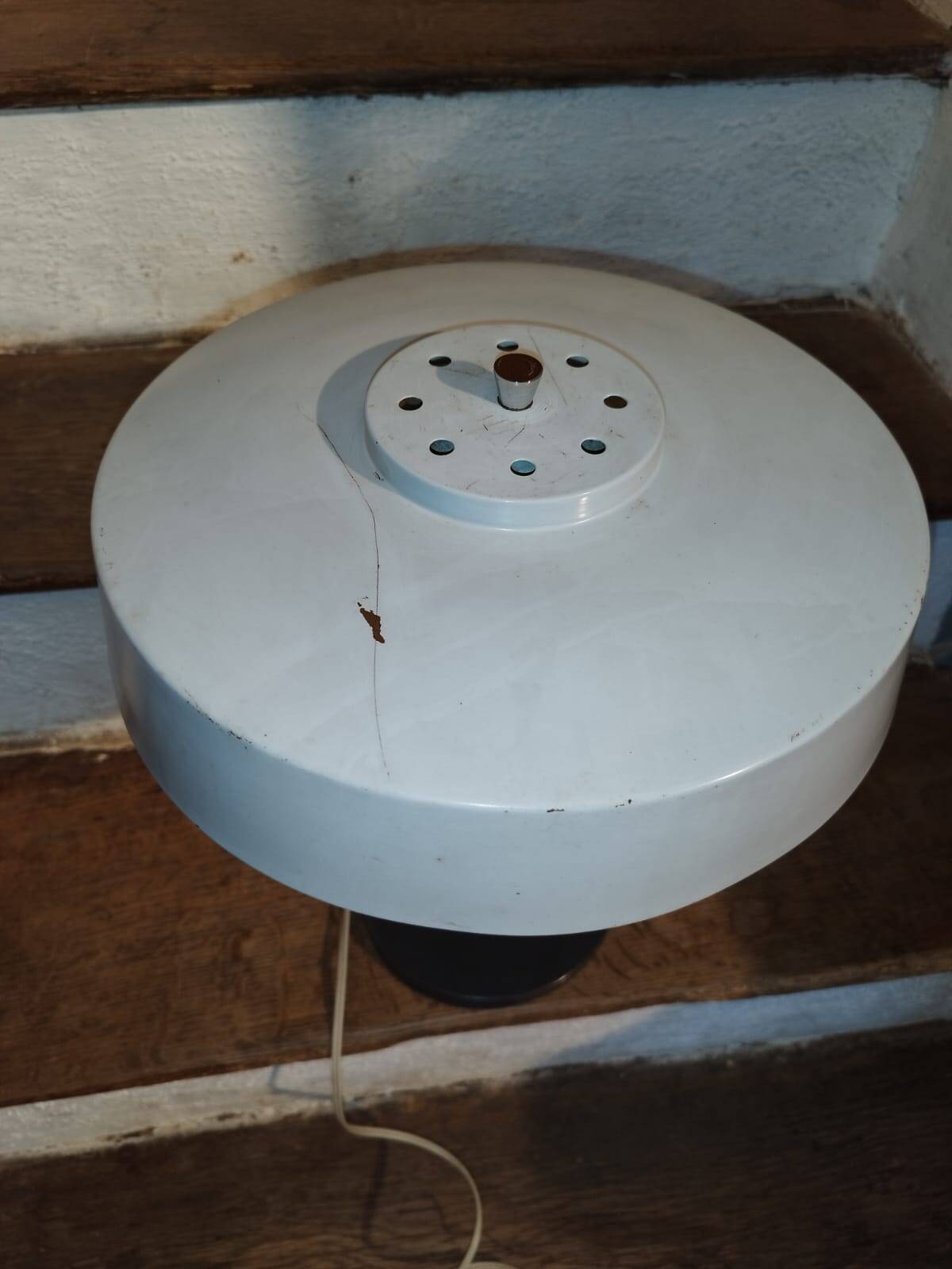 Vintage gray lamp, industrial style, 50s-60s