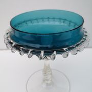 Coupe vintage sur pied en verre, italie