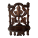 Etagère murale ancienne en bois ajouré , XIXe