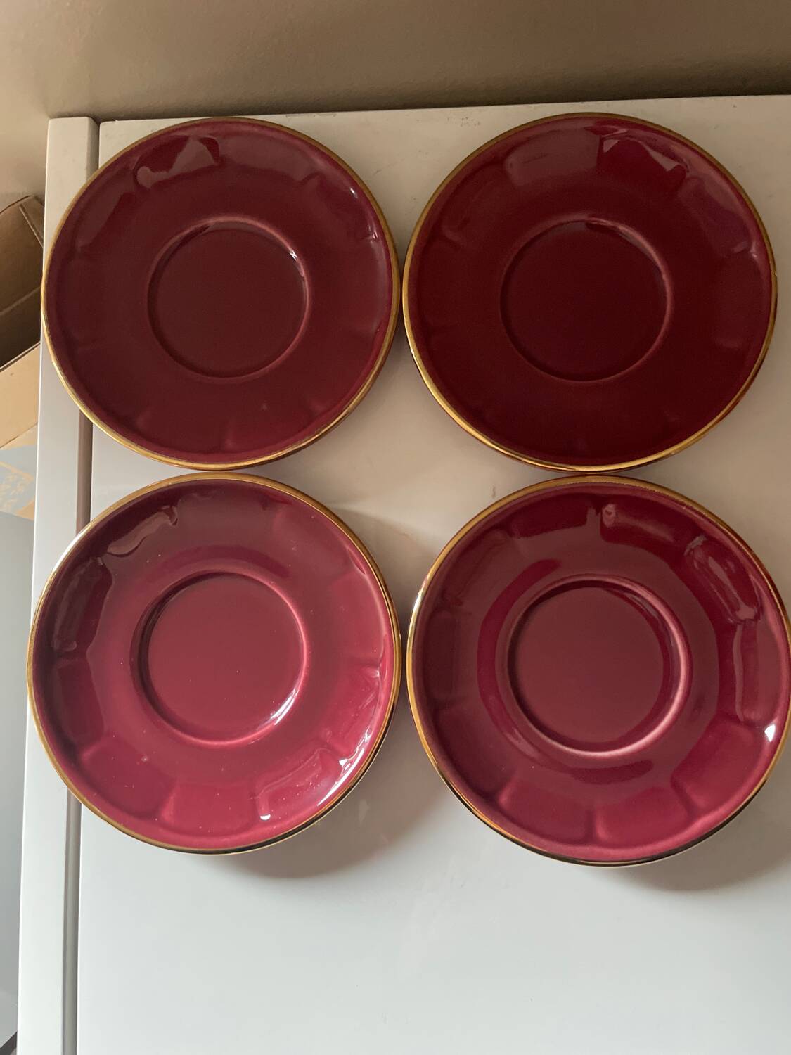 Set of 4 Apilco Bordeaux coffee cups