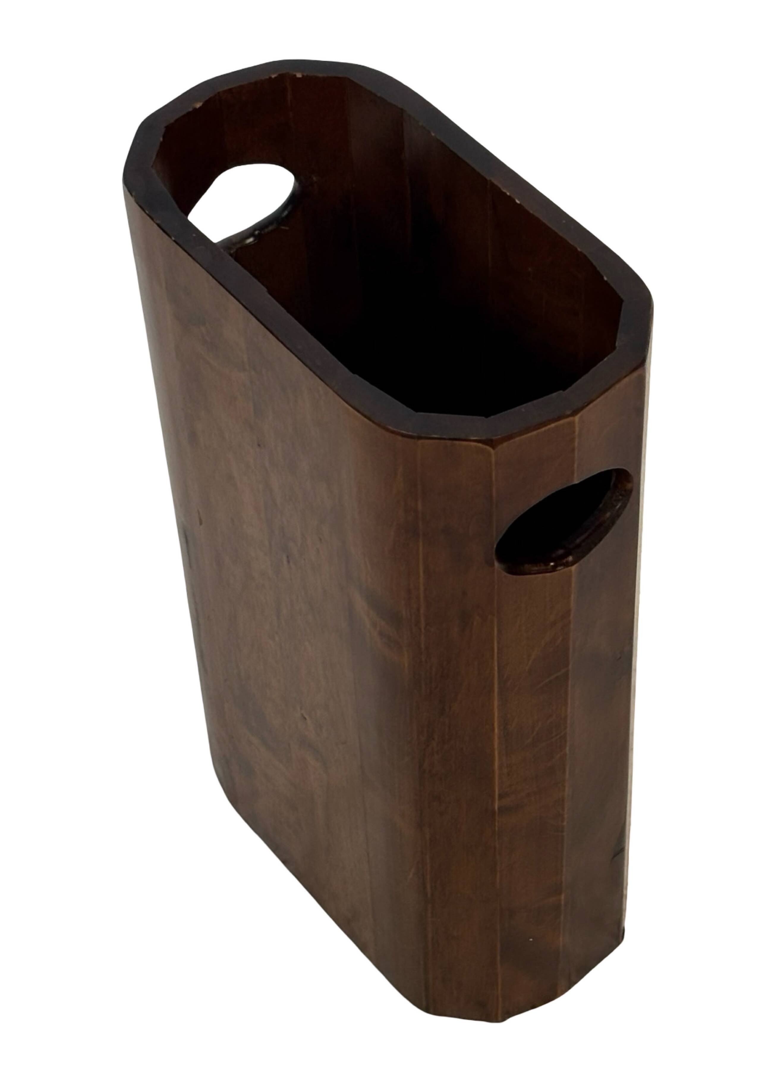 Porte-parapluies vintage en bois, design minimaliste des années 1960