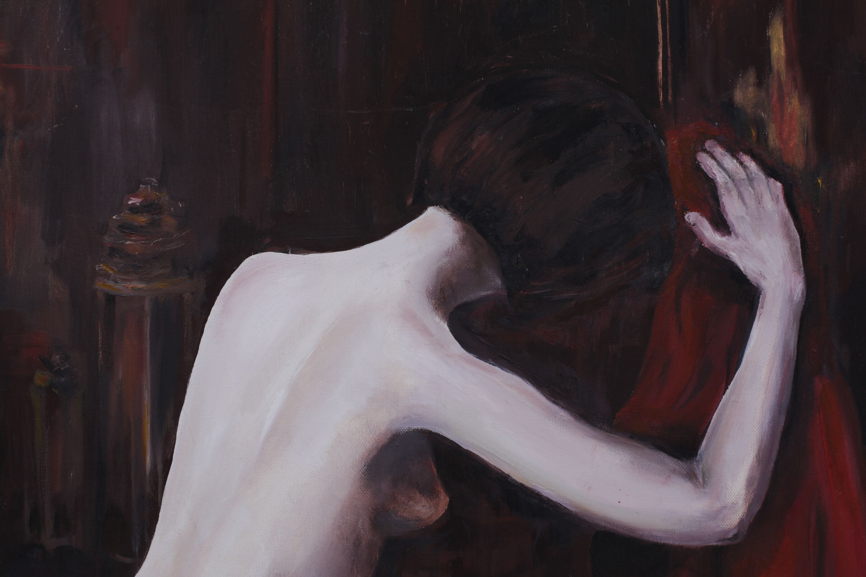 Nu féminin huile sur toile signée