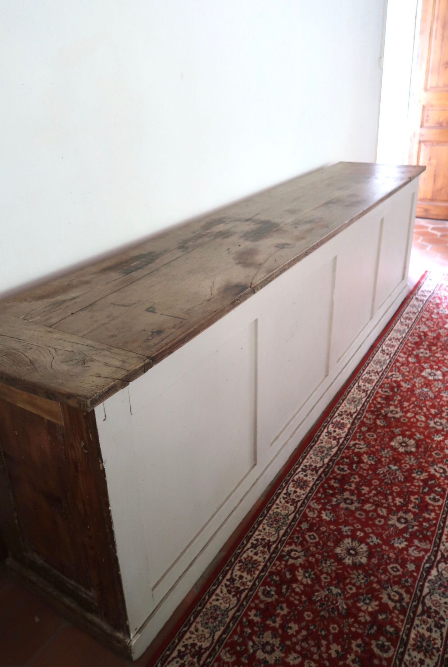 Meuble de métier comptoir en bois