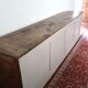 Meuble de métier comptoir en bois