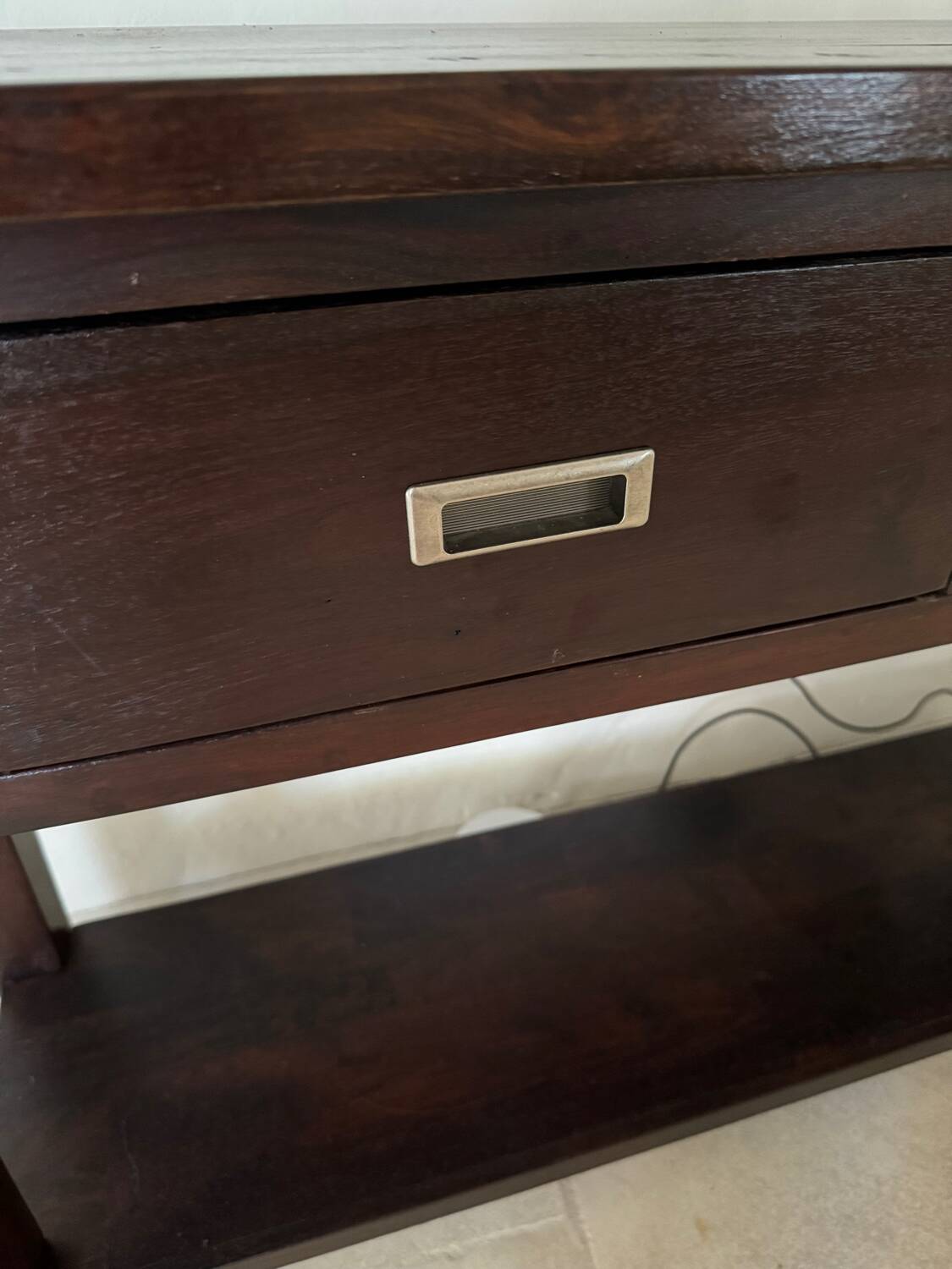 Table d'appoint console en bois massif