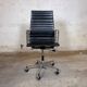 Vitra EA 119 Charles & Ray Eames, cuir et aluminium – noir – chaise de bure