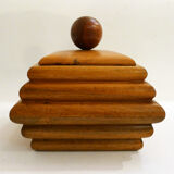Pair of modernist wooden boxes
