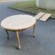 Extendable round Louis XV dining table, renovated in raw wood, 20th century, 200cm
