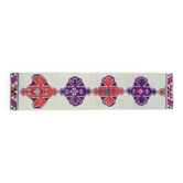 1970s Vintage Turkish Oushak Handmade Wool Cotton White Runner Rug 75x336