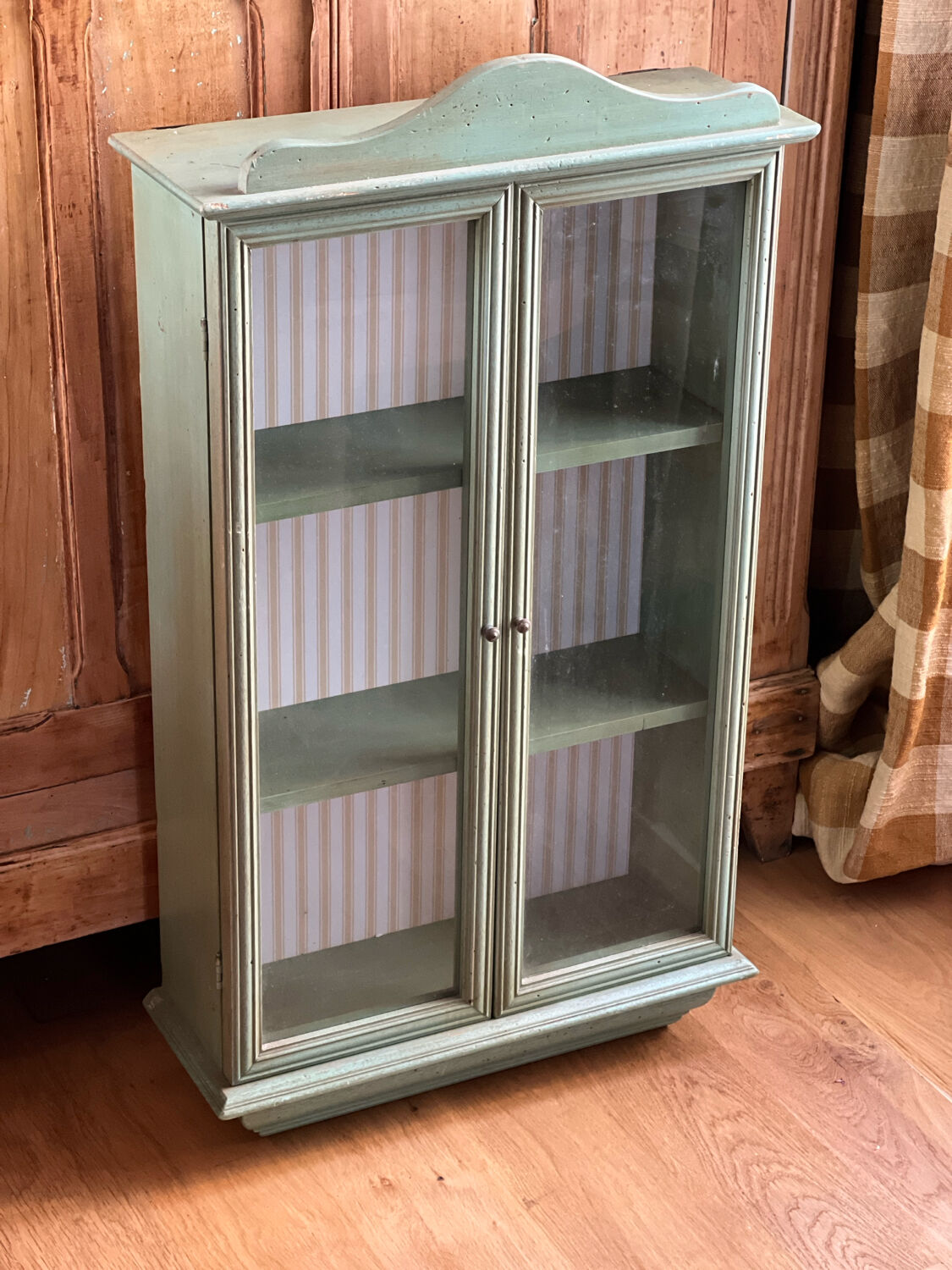 Wall display cabinet wood