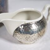 Service à thé Art déco par Hutschenreuther avec placage en argent WMF, années 1930