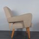 Pair of Jitona armchairs reupholstered Beige Fabric, Czech 1960s