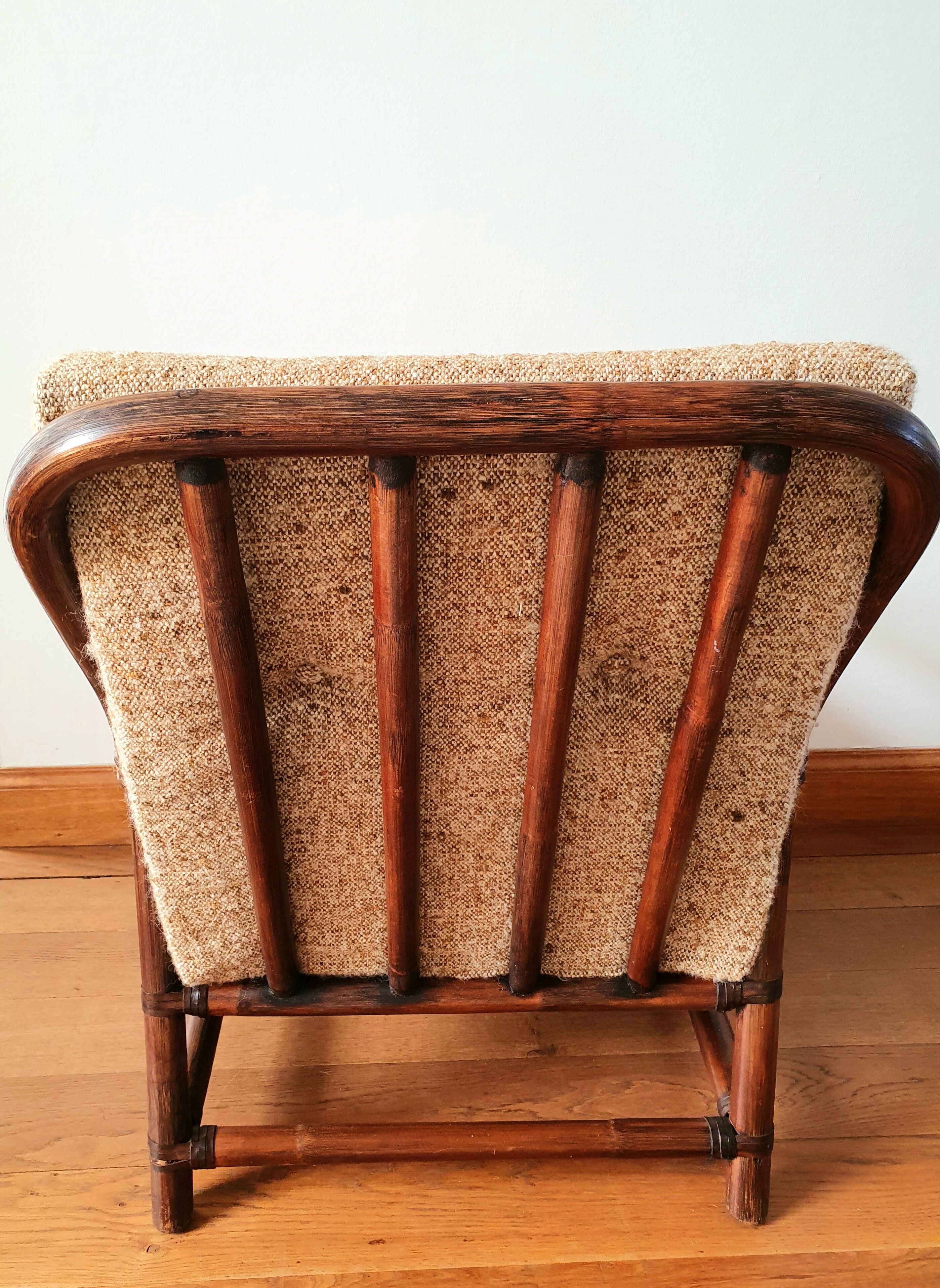 Vintage rattan armchair