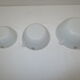 Suite of 3 avignon porcelain mortars with pestle