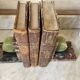 pair of marble and onyx Art Deco bookends