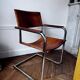 4 Matteo Grassi cantilever chairs in cognac leather