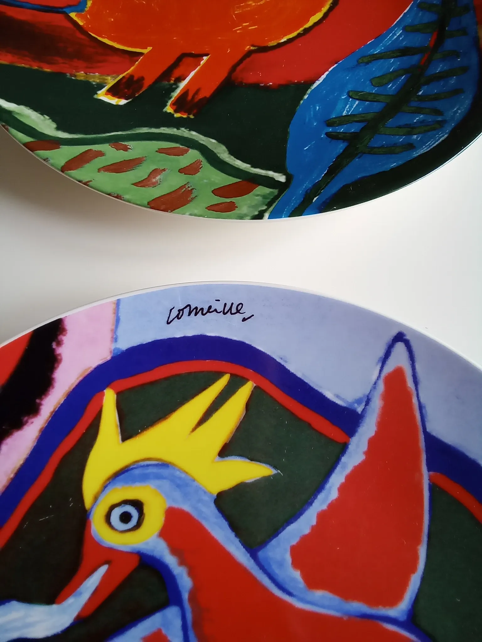 2 presentation plates Corneille, Dutch artist
