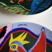 2 presentation plates Corneille, Dutch artist