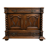 Carved wooden trouser cabinet – Twisted columns – Marble top