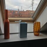 Sky blue geometric vase