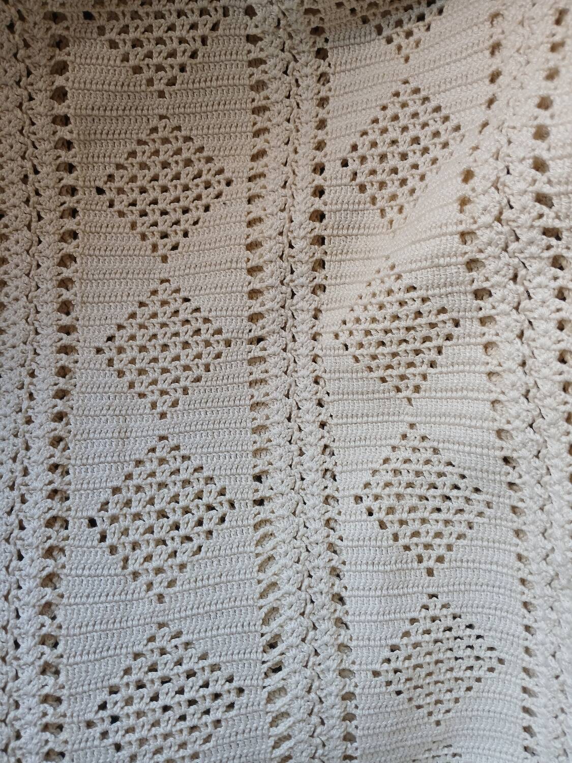 Antique crochet bedspread