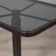 Vintage 1970s side table trolley in black metal and glass by allegri parma