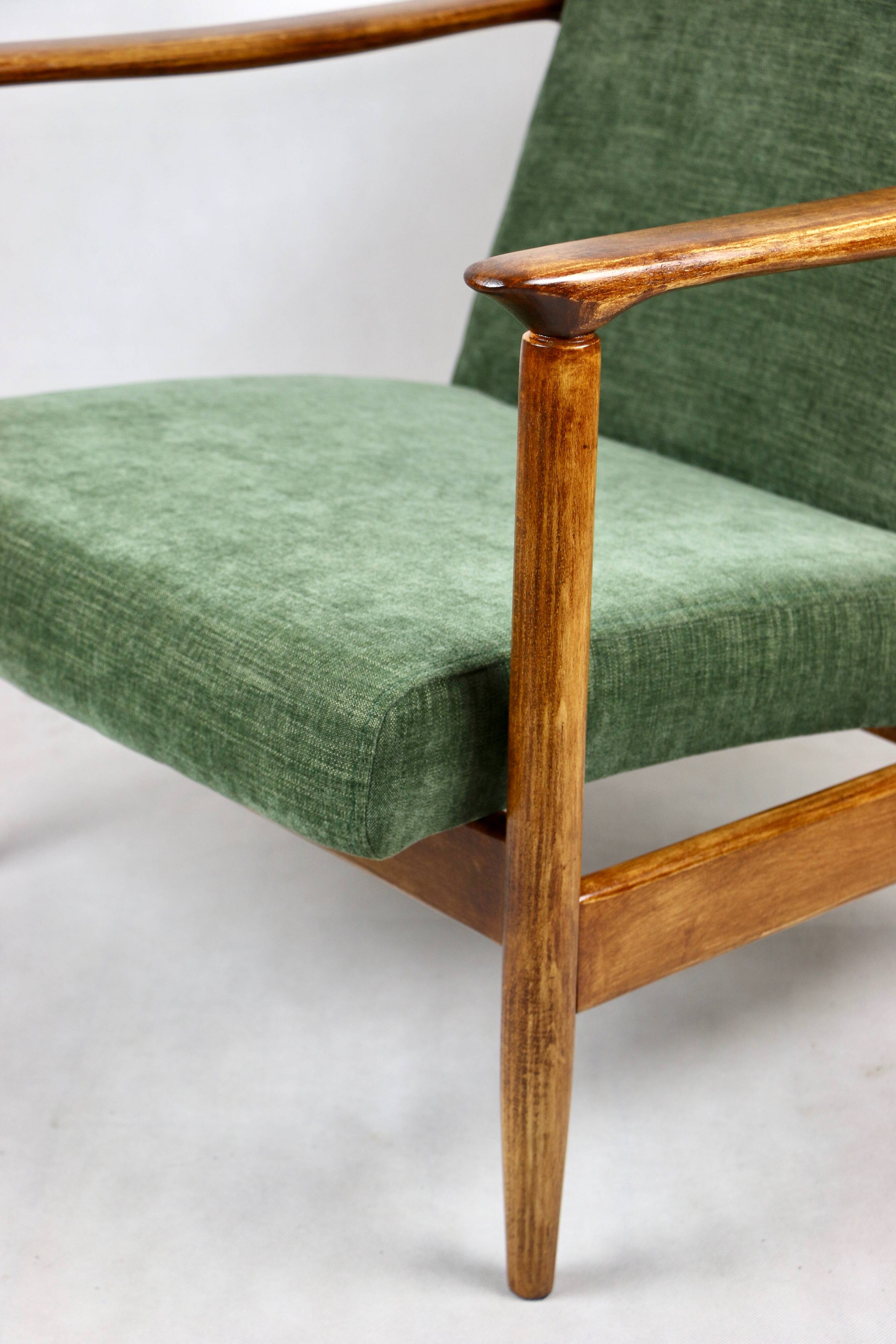 Green Olive GFM-142 Armchair attributed to Edmund Homa, 1970s