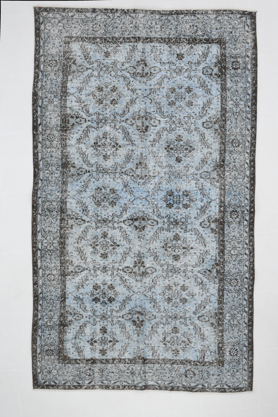 5x8 faded blue handmade turkish rug 260x150cm