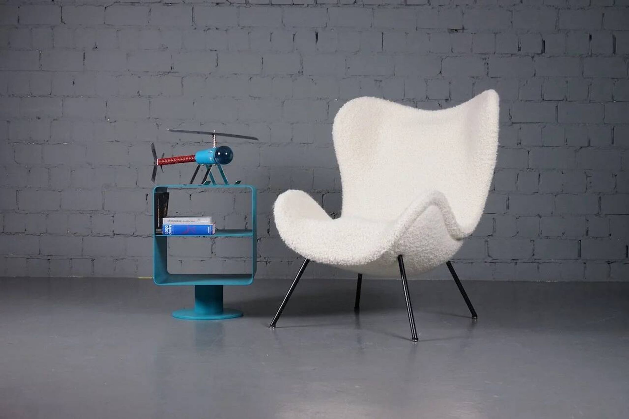 Madame lounge chair in bouclé by Fritz Neth for Correcta