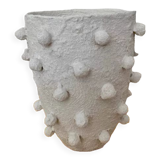 White revamped vintage vase