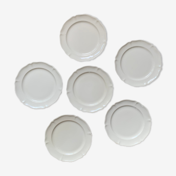 Lot de 6 assiettes à entrée ou dessert blanches Manoir de chez Villeroy & Boch