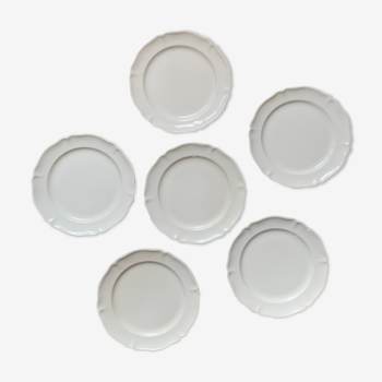 Set of 6 plates with white starter or dessert Manoir from Villeroy & Boch