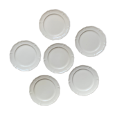 Lot de 6 assiettes à entrée ou dessert blanches Manoir de chez Villeroy & Boch