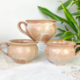 8 cups in vintage enamelled stoneware
