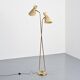 Two-arm adjustable floor lamp by BAG Turgi, Switzerland, 1950s.