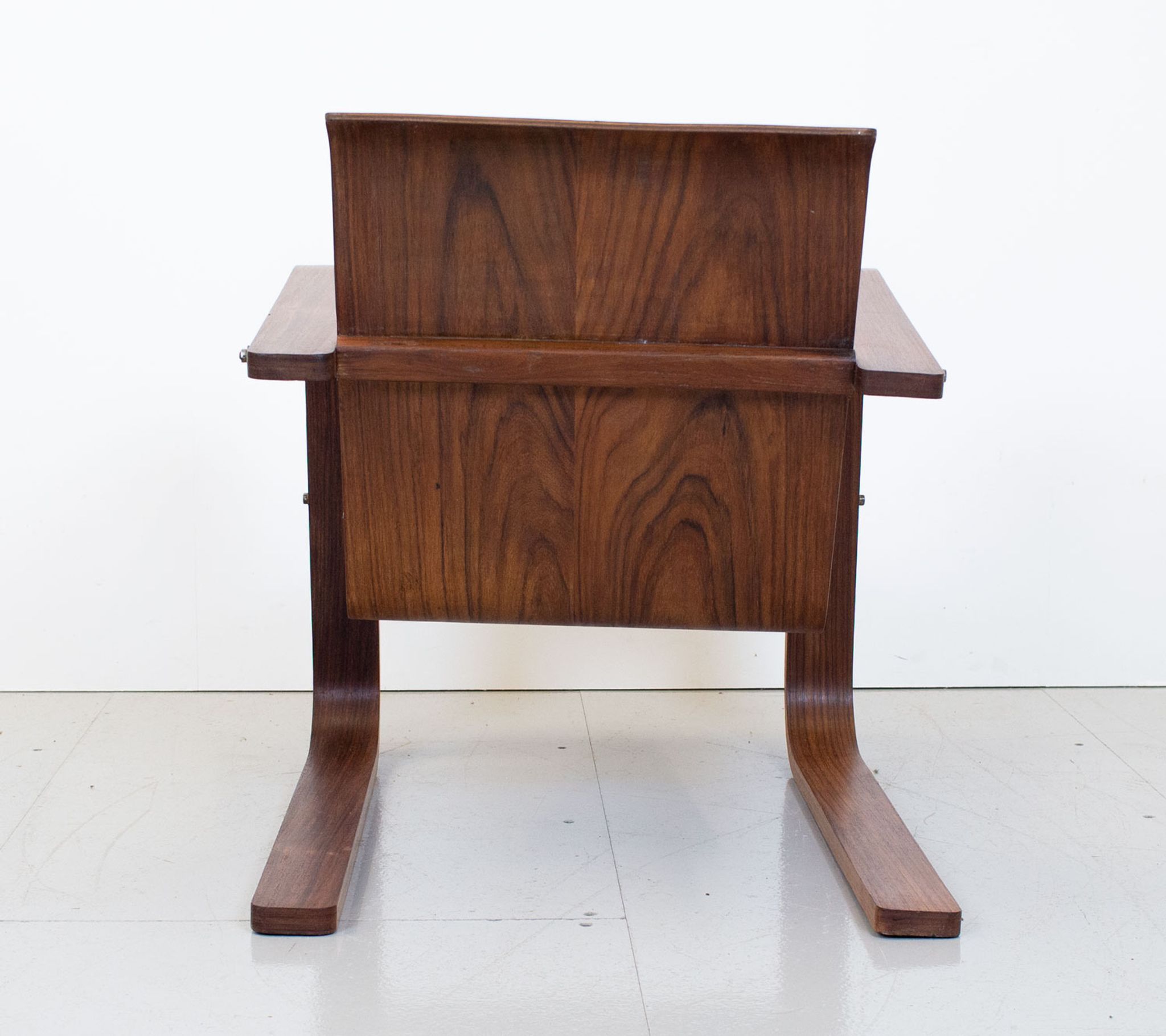 1930s modernist cantilever plywood armchair