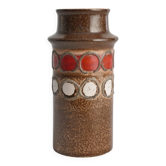 Vase en céramique marron de style mid-century moderne par VEB Haldensleben, Allemagne de l'Est, années 1960.