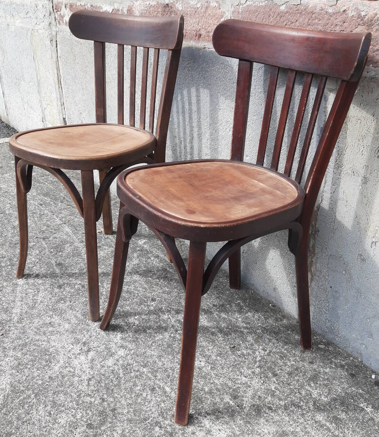 Baumann bistro chairs, 1950s. (Set of 2)